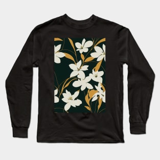 Beautiful Stylized White Flowers, for all those who love nature #212 Long Sleeve T-Shirt